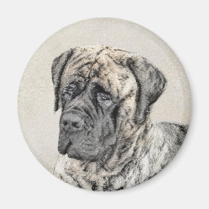 Imán Pintura inglesa de castiff (Brindle) - Arte de per