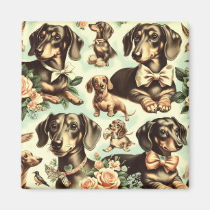 Imán Pintura inmaculada de Dachshund