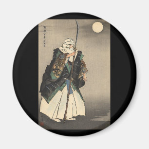 Imán Pintura japonesa del guerrero. Circa 1922