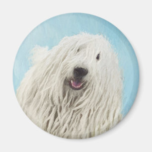 Imán Pintura Komondor - Arte Perro Original Cuto