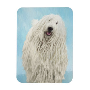 Imán Pintura Komondor - Arte Perro Original Cuto