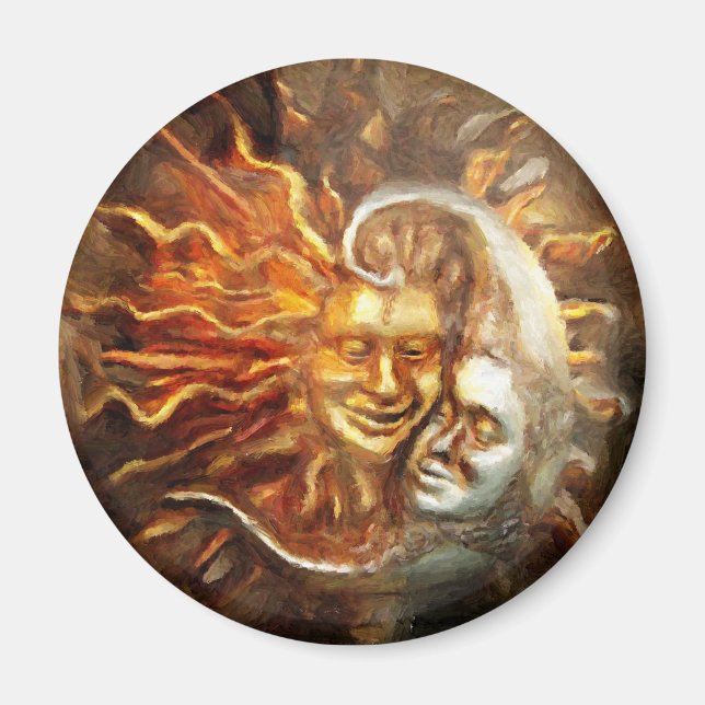 Imán Pintura: Lunar ama el sol (Frente)
