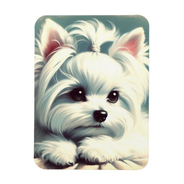 Imán Pintura maltesa vintage (Vertical)