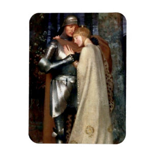Imán Pintura medieval de Aucassin y Nicolette de Marian