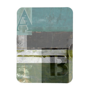 Imán Pintura moderna con letras variadas