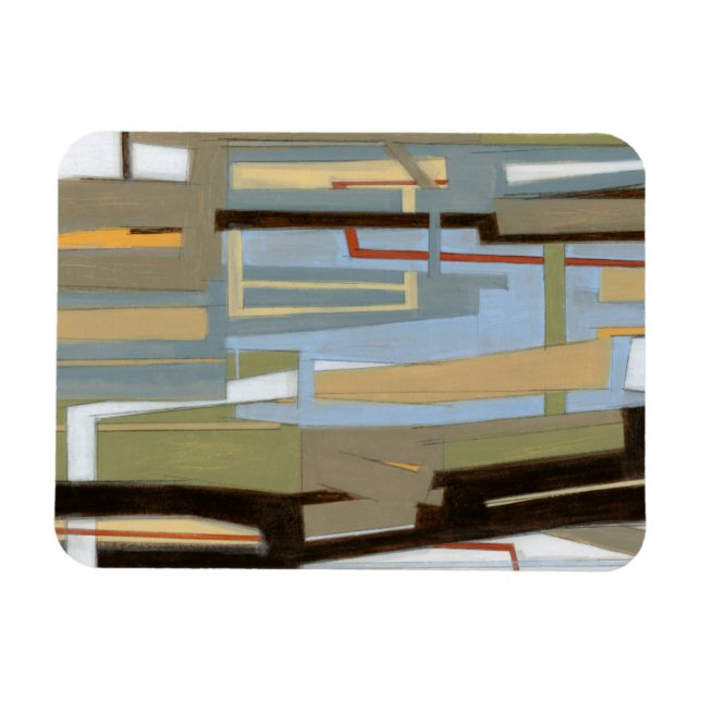 Imán Pintura moderna de libre expresión de Norman Wyatt (Horizontal)