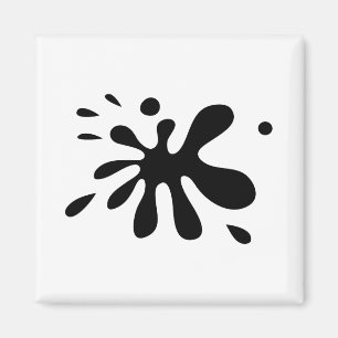 Imán Pintura negra Splat