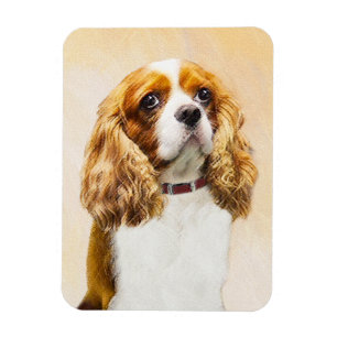 Imán Pintura original del Cavalier King Charles Spaniel