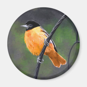 Imán Pintura Oriole - Arte original de aves