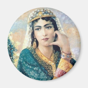 Imán Pintura popular de la mujer persa detalladamente