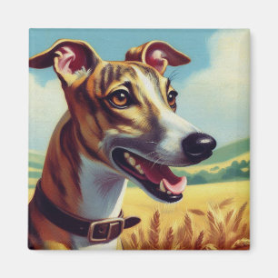 Imán Pintura retro de lechón