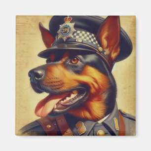Imán Pintura Retro Rottweiler