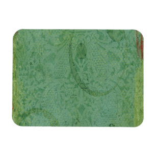 Imán Pintura roja y verde sobre fondo de escritorio vin