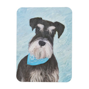 Imán Pintura Schnauzer (en miniatura) - Perro original