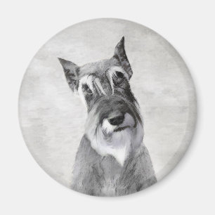 Imán Pintura Schnauzer (gigante) - Arte de perros