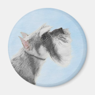 Imán Pintura Schnauzer (gigante, estándar) - Arte de pe
