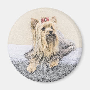 Imán Pintura Terrier de Yorkshire - Arte Perro Original
