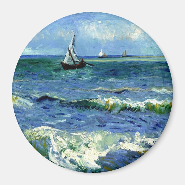 Imán Pintura Van Gogh, Capa de mar, (Frente)