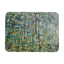 Pintura verde del bosque