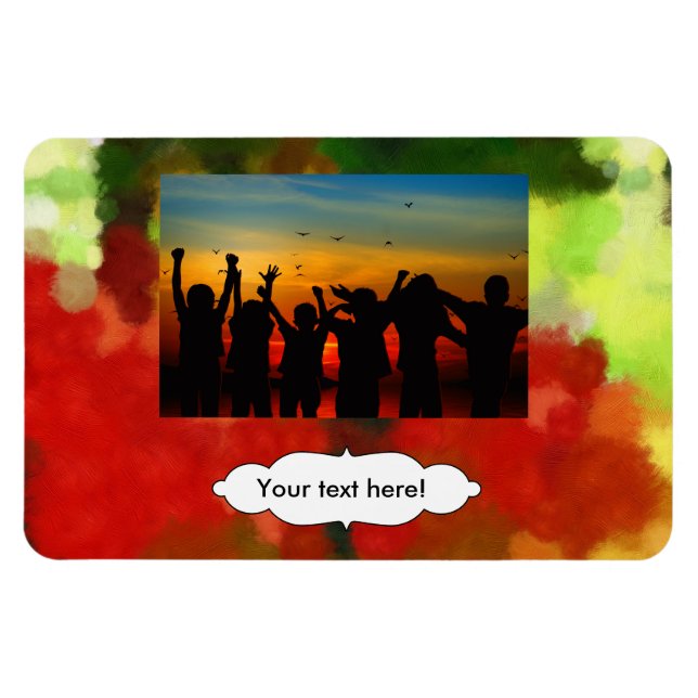 Imán Pintura verde roja (Horizontal)