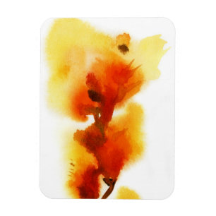 Imán Pinturas florales abstractas 2 de la acuarela