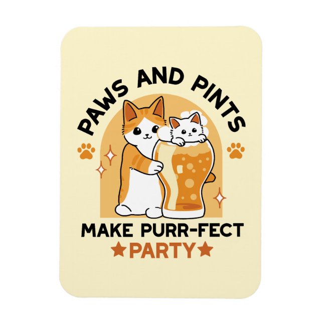 Imán Pinturas y pinturas de Fiesta para gatos de Oktobe (Vertical)