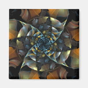 Imán PinWheeler Abstract Art Square Magnet