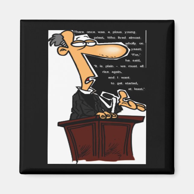 Imán Pious Priest Limerick-divertido (Frente)