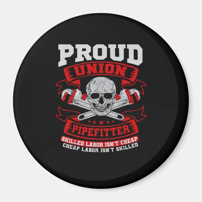 Imán Pipefitter Steamfitter Plumber - Trabajo calificad (Frente)