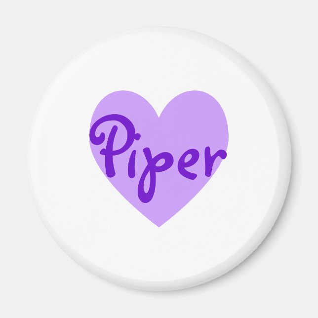 Imán Piper en morado (Frente)