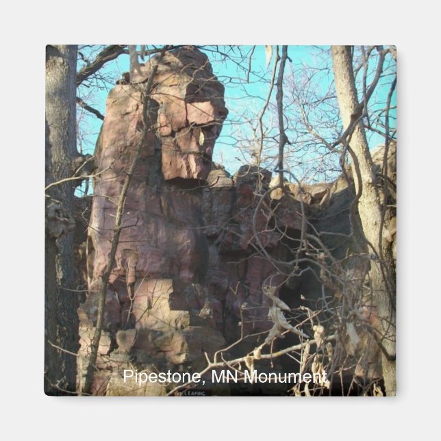 Imán Pipestone, MN Monument Magnet (Frente)