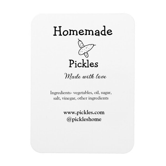 Imán Piquetes caseros hechos con amor agregar sitio web (Vertical)