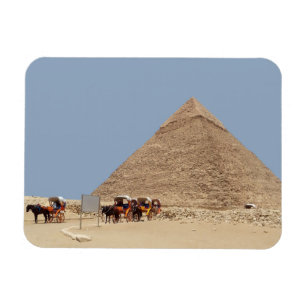 Imán Pirámide de Khafre y una cadena de carros de Postc