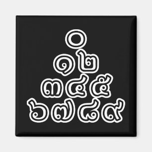 Imán Pirámide de números tailandeses ♦ Escritura del id