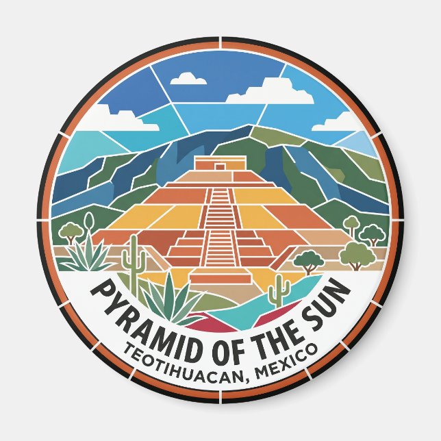 Imán Pirámide del Sol Teotihuacán México (Frente)