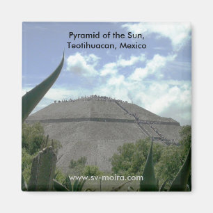 Imán Pirámide del Sun, Teotihuacan, México