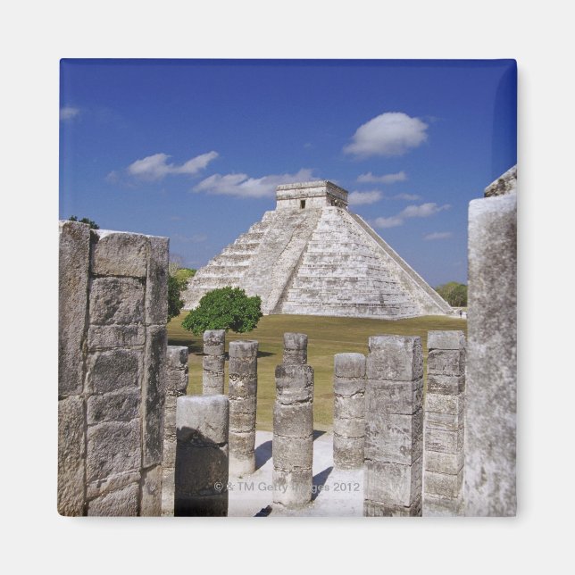 Imán Pirámide Kukulcán vista desde el Grupo de los (Frente)