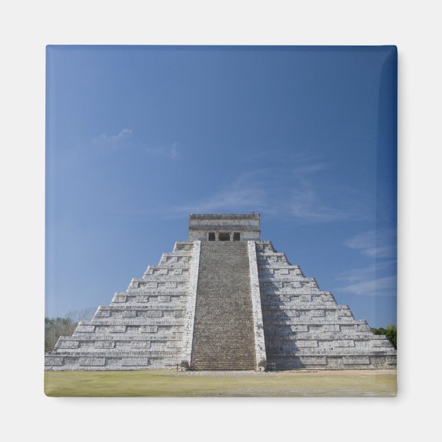 Imán Pirámide maya, mañana en marzo (Frente)