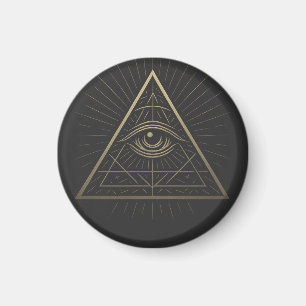 Imán Pirámide mística — Emblema del ojo de la providenc