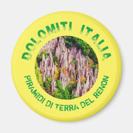 Imán Pirámides terrestres del Tirol del Sur, Italia.