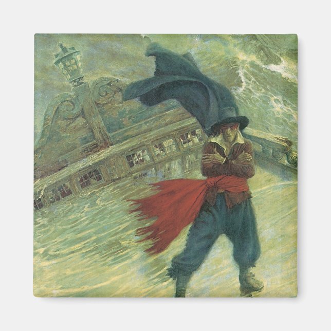 Imán Pirata Antiguo, El holandés errante de Howard Pyle (Frente)