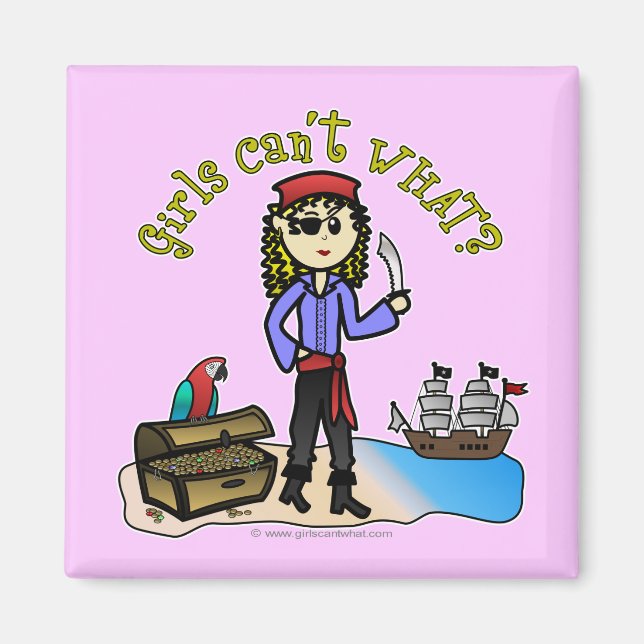 Imán Pirata Chica rubio (Frente)