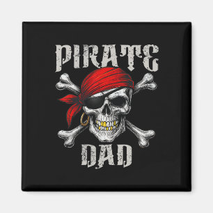 Imán Pirata Dad Jolly Roger Flag Y Skull Crossbone H