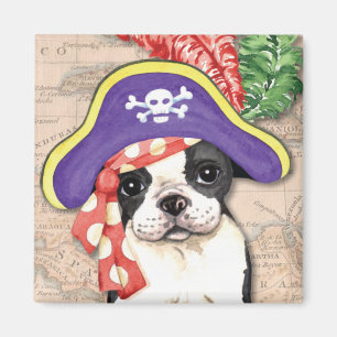 Imán Pirata de Boston Terrier