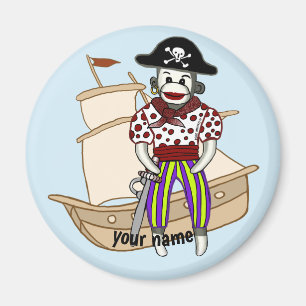 Imán Pirata de mono de sock