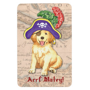 Imán Pirata del golden retriever