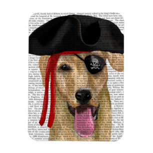 Imán Pirata del labrador amarillo 2
