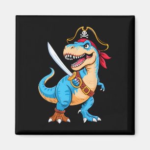 Imán Pirata Dinosaurio T Rex Niños Funny Halloween Co