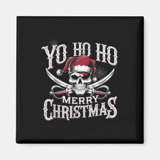 Imán Pirata festivo Yo Ho Ho Feliz Navidad Sombrero de