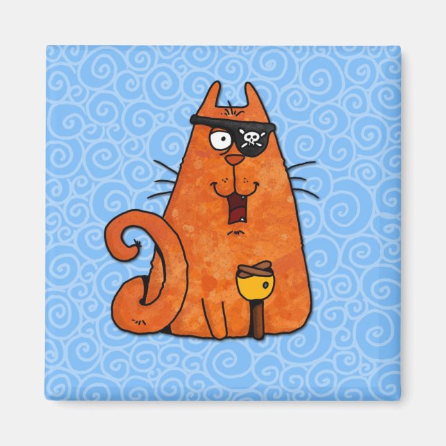 Imán pirata gatito (Frente)